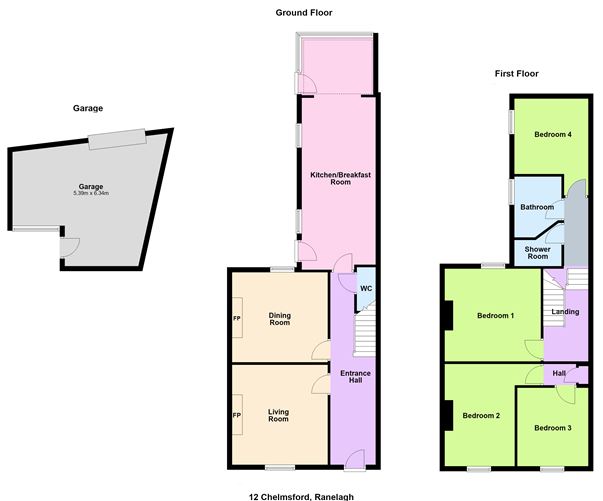Floor plan — 12 Chelmsford Road, Ranelagh, Dublin 6
