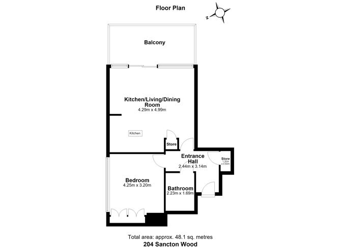 Floor plan — 204 Sancton Wood, Heuston South Quarter, Dublin 8