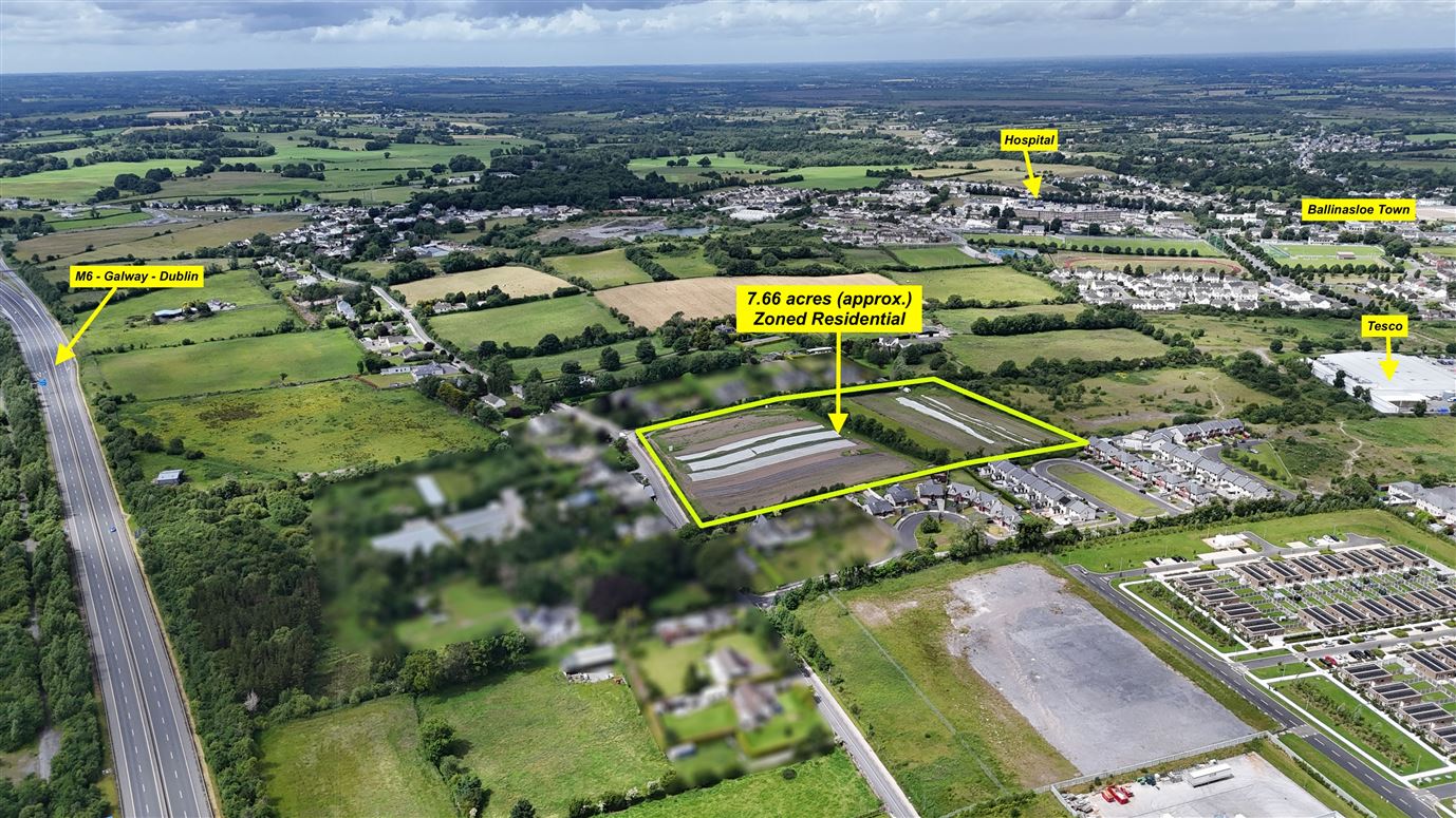 7.66 Acres (approx.) Zoned Residential at Beechlawn, Ballinasloe, Co. Galway