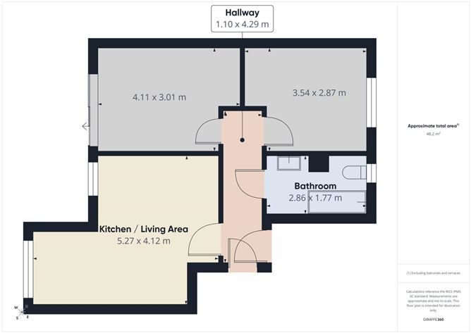 Floor plan — 1 The Moate, Athy, County Kildare