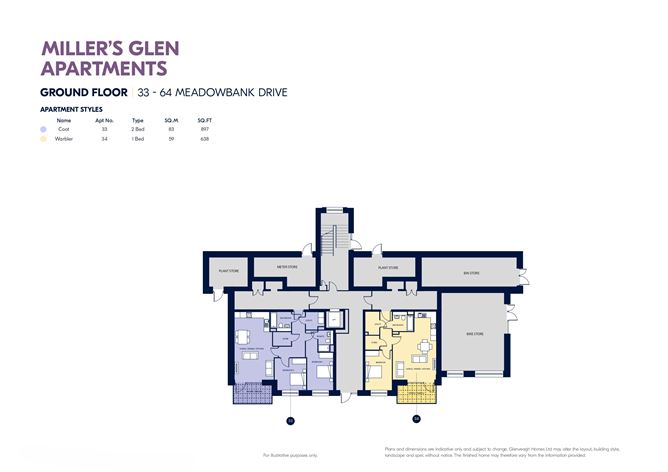 Floor plan — The Coot, Miller's Glen Apartments, Swords, Dublin