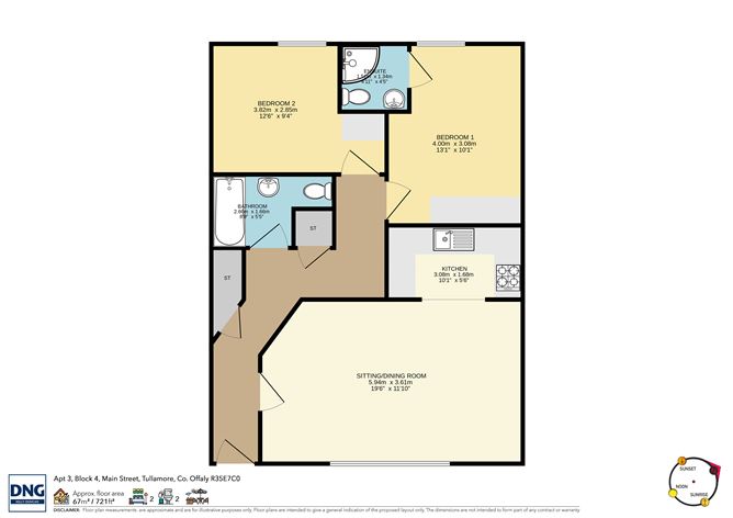 Apt 3, Block 4, Main Street, Tullamore, Co. Offaly