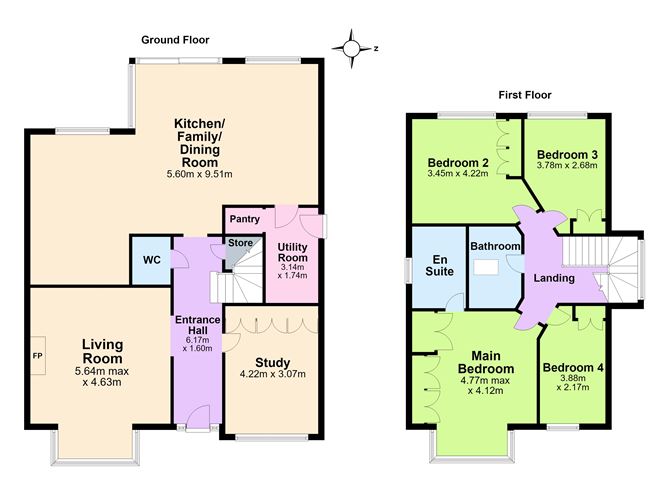 Floor plan — 65 Avoca Park, Blackrock, Co. Dublin
