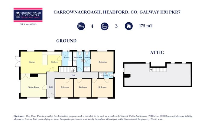 Floor plan — Carrownacroagh, Headford, Galway