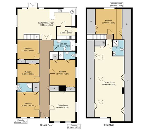 Floor plan — Glenmore, Aughnacliffe, Co. Longford