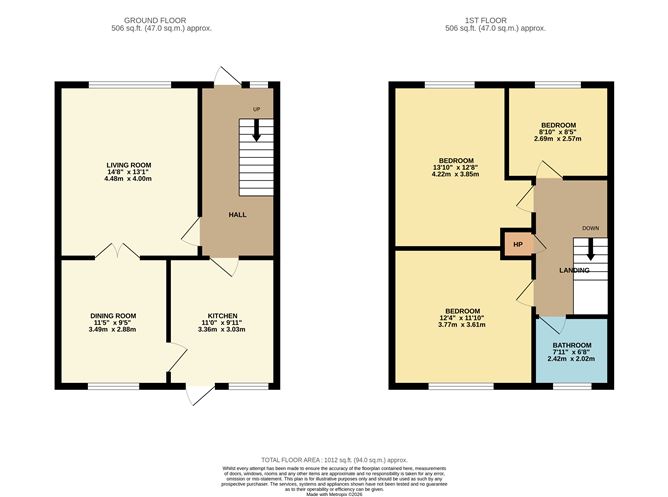 Floor plan — 590 Riverforest, Leixlip, Co. Kildare