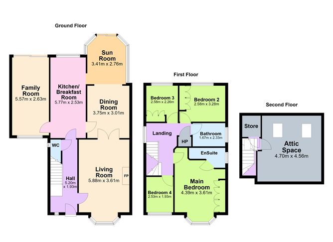 Floor plan — 1 Foxrock Wood, Dublin 18