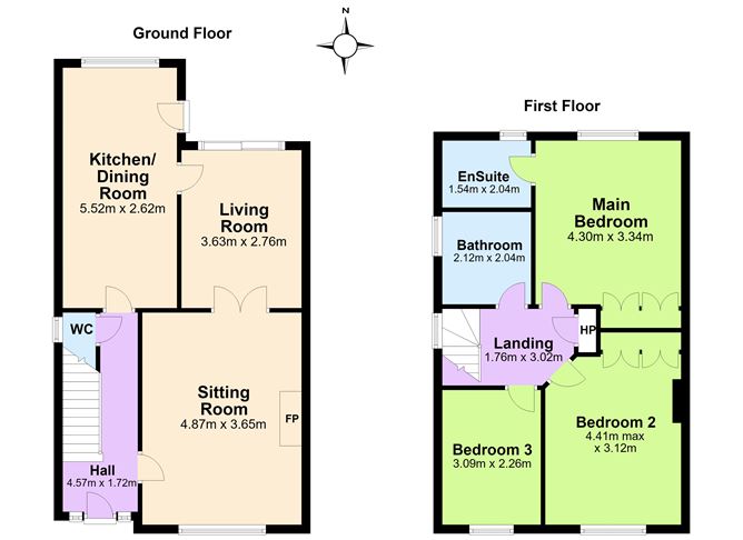 Floor plan — 78 Fosterbrook, Booterstown, Blackrock, Co. Dublin