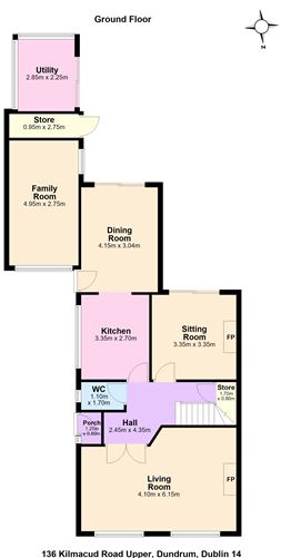 Floor plan — 136 Kilmacud Road Upper, Kilmacud, Dublin