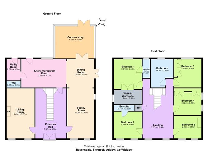Floor plan — Ravensdale, Ticknock, Arklow, Co. Wicklow
