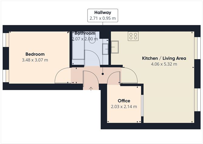Floor plan — Apartment 11, An Crocán, Clane, Co. Kildare