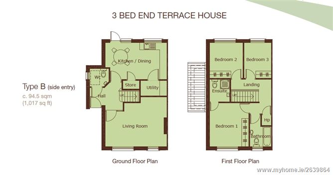 House Type B (side entry), The Cedars, Ridgewood, Forest Road , Swords,   Dublin North