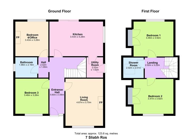 Floor plan — 7 Sliabh Ros, Bunclody, Co. Wexford