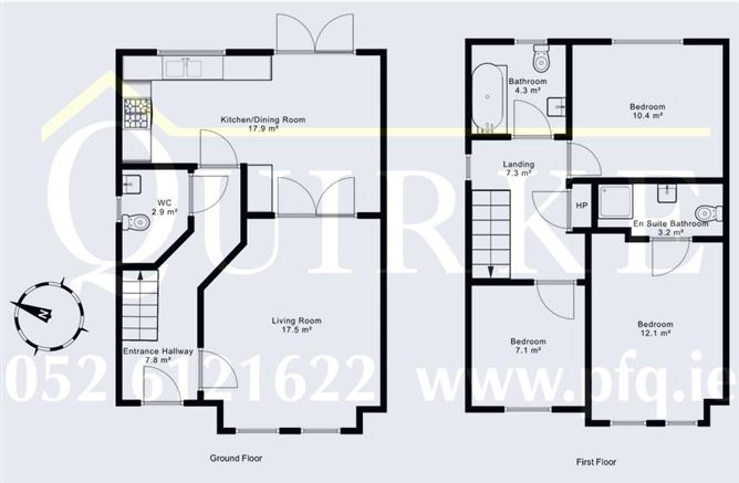 Floor plan — 3 Glencarra Grove, Clonmel, County Tipperary