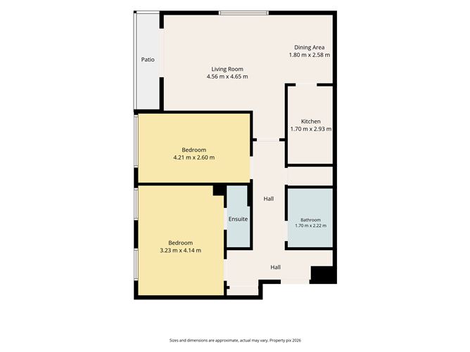 Floor plan — Apt. 19, Block 2, Weaver Court, Neilstown Road, D22 YC83 , Clondalkin, Dublin 22