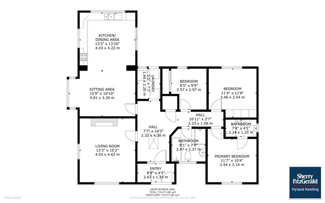 Floor plan — 50 Manor Grove, Mountmellick, Co. Laois