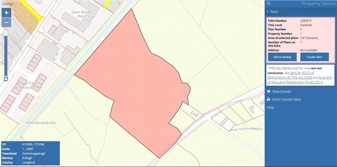 Lands At Mullaghavorneen, (Beside Royal Canal), Athlone Road, Longford Town.