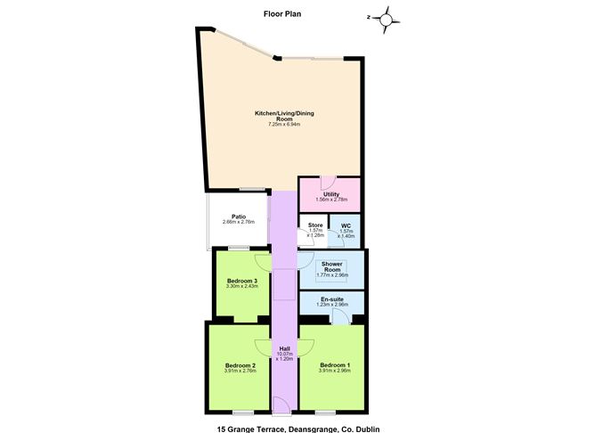 Floor plan — 15 Grange Terrace, Deansgrange Road, Blackrock, Co. Dublin