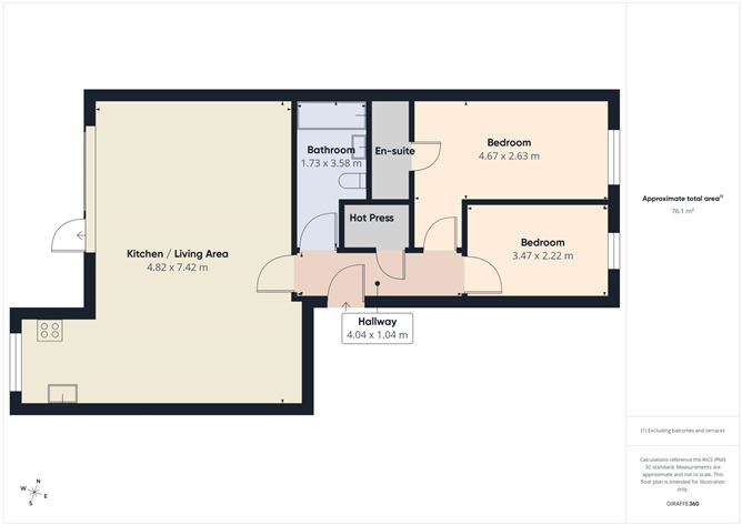 Floor plan — 3 The Moate, Athy, County Kildare