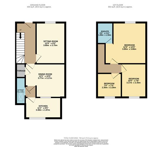 Floor plan — 56 Stephens Road, Inchicore, Dublin 8