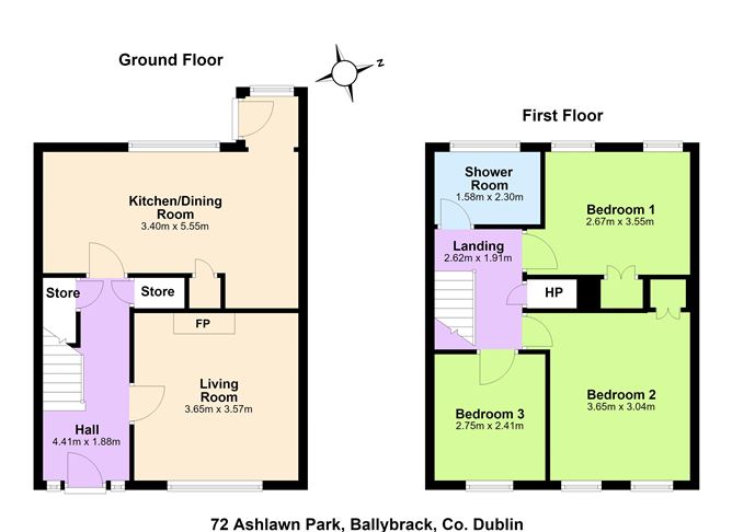 Floor plan — 72 Ashlawn Park, Ballybrack, Co. Dublin