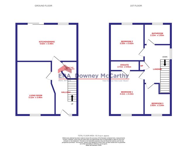 Floor plan — 11 Willow Drive, Cluain Ard, Cobh, Cork