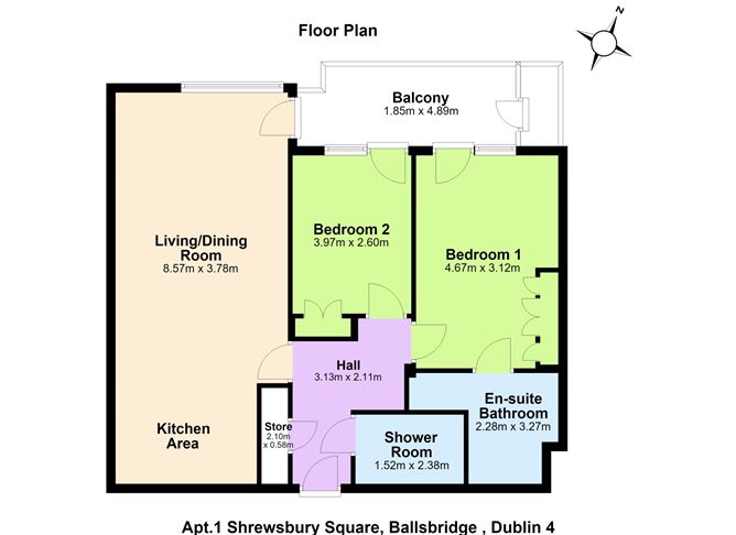 Floor plan — 1 Shrewsbury Square, Sandymount Avenue, Ballsbridge, Dublin 4