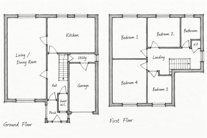 Floor plan — 45 Glencarraig, Sutton, Dublin 13