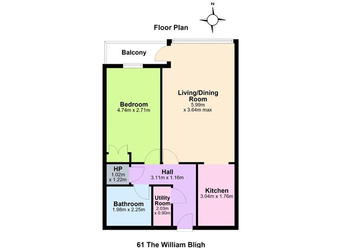 Floor plan — 61 The William Bligh, The Gasworks, Dublin 4