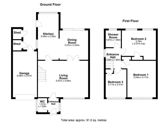Floor plan — 34 Sweetmount Park, Dundrum, Dublin 14