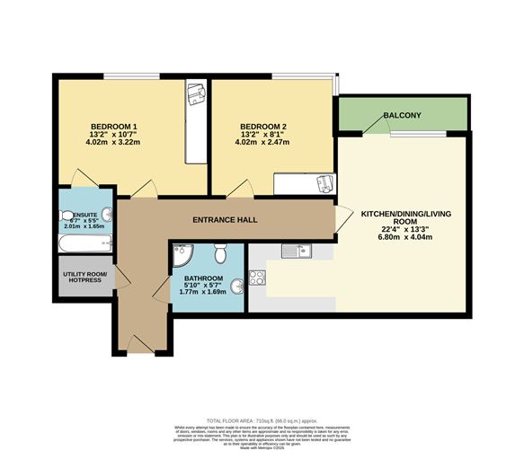 Floor plan — 73 Academy Square, Academy Street, Navan, Co. Meath