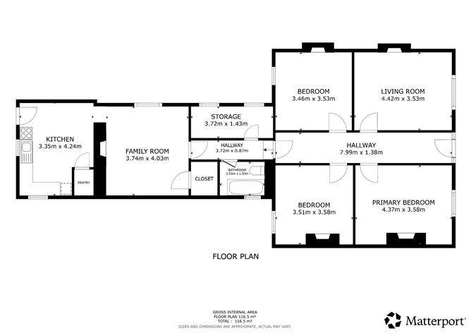 Floor plan — 68a Albert Road Lower, Sandycove, Co. Dublin