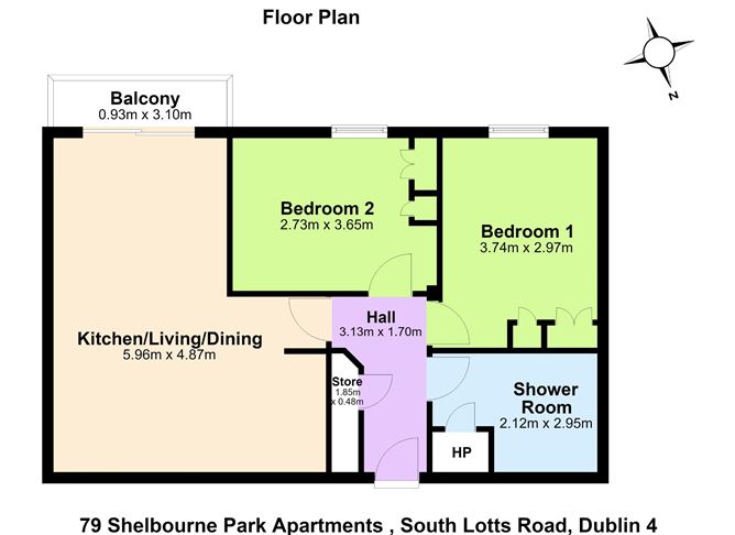 Floor plan — 79 Shelbourne Park Apartments, South Lotts Road, Ringsend, Dublin 4