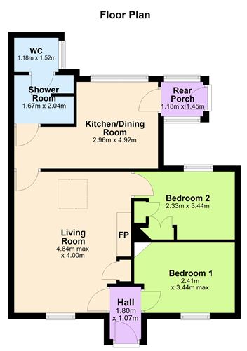 Floor plan — 1 St Patricks Cottages, Rathfarnham, Dublin 14