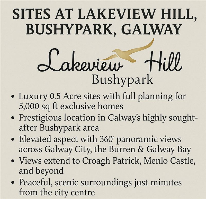 Sites At Lakeview Hill, Bushypark, Galway City
