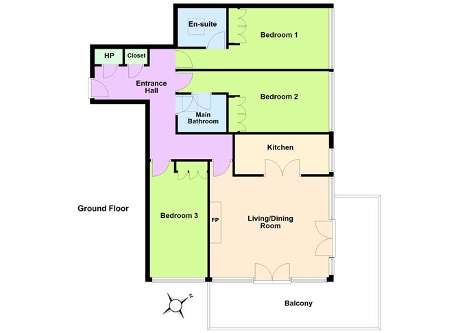 Floor plan — Penthouse 60, Bushy Park House, Terenure, Dublin 6W