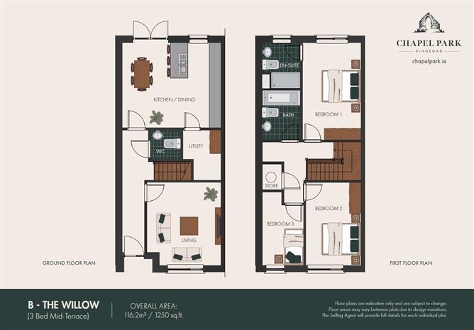 Floor plan — The Willow, Chapel Park, Kinnegad, Westmeath
