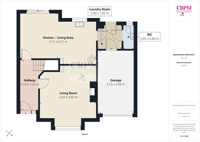 Floor plan — 23 Derrywood, Durrow, Portlaoise, Co. Laois