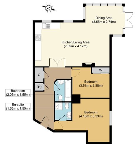 Floor plan — 12 Saint Albans, Battery Road, Longford
