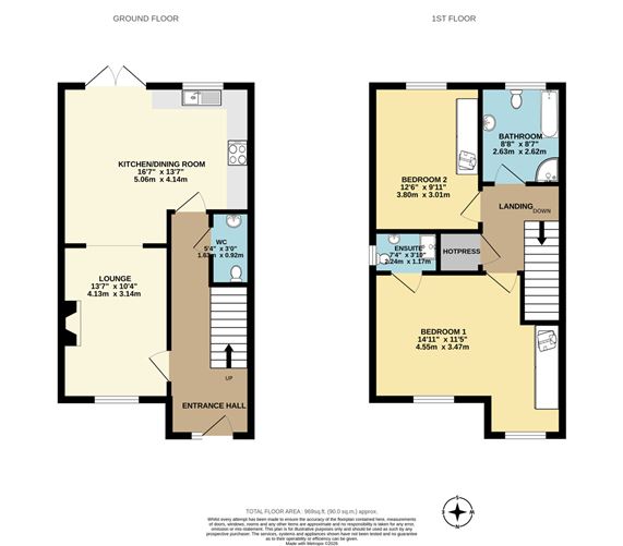 Floor plan — 31 Tubberclaire Meadows, Old Road, Athlumney, Navan, Co. Meath
