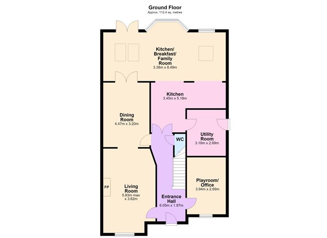 Floor plan — 2 Burnaby Mill, Greystones, Co. Wicklow