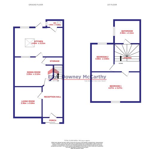 Floor plan — 10 O'Connor Ville, Tower Street, Cork City