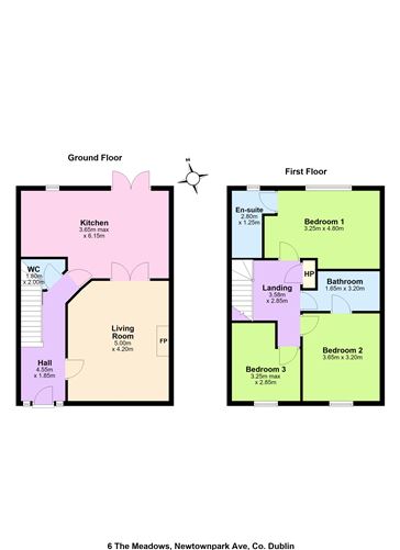 Floor plan — 6 The Meadows, Meadow Close, Blackrock, Co. Dublin