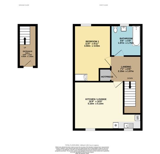 Floor plan — Apartment 43, The Steeples, Navan, Co. Meath