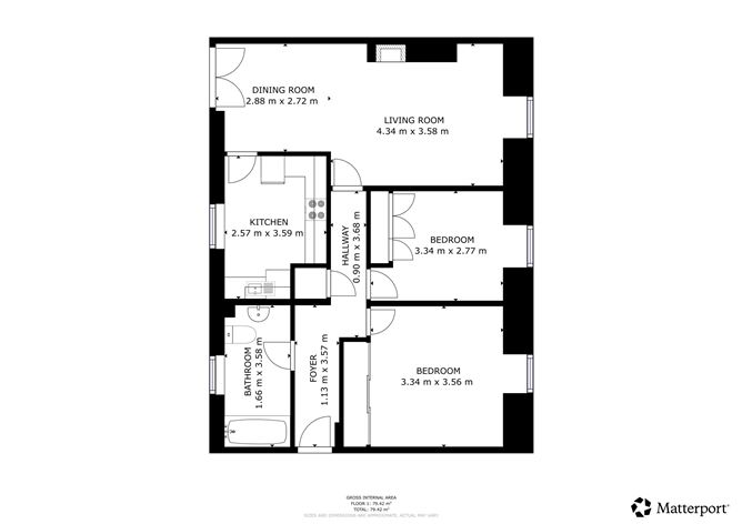 Floor plan — 8 Woodlawn House, Woodlawn Park, Dun Laoghaire, Co. Dublin