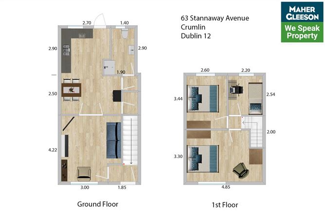 Floor plan — 63 Stannaway Avenue, Crumlin, Dublin 12