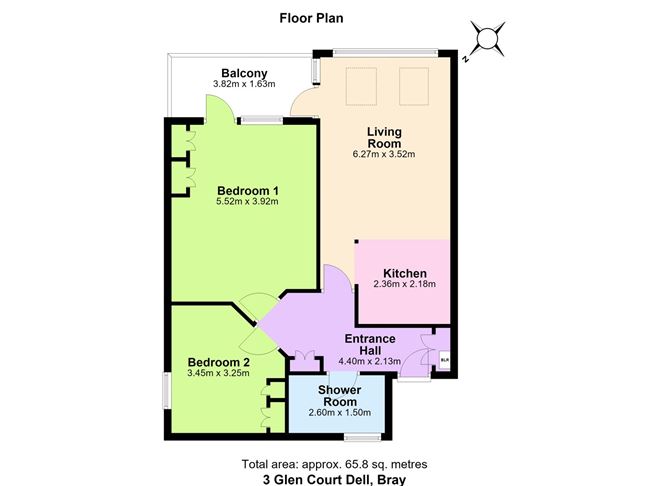 Floor plan — 3 Glencourt Dell, Bray, Wicklow
