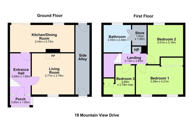 Floor plan — 19 Mountain View Drive, Churchtown, Dublin 14