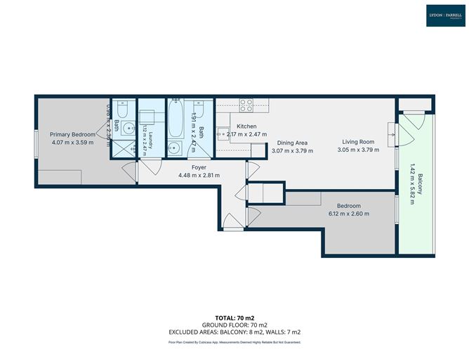 Floor plan — Apartment 53, The Waxworks Building, Ashtown, Dublin 15