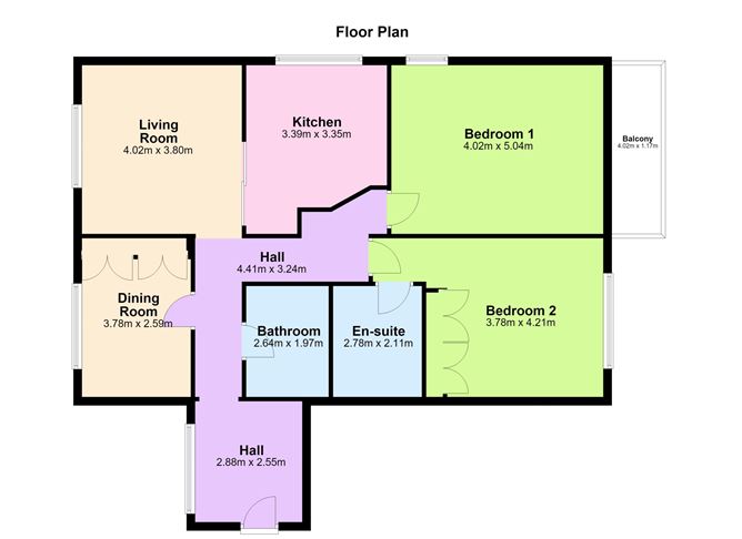 Floor plan — 101 Ardoyne House, Pembroke Park, Dublin 4